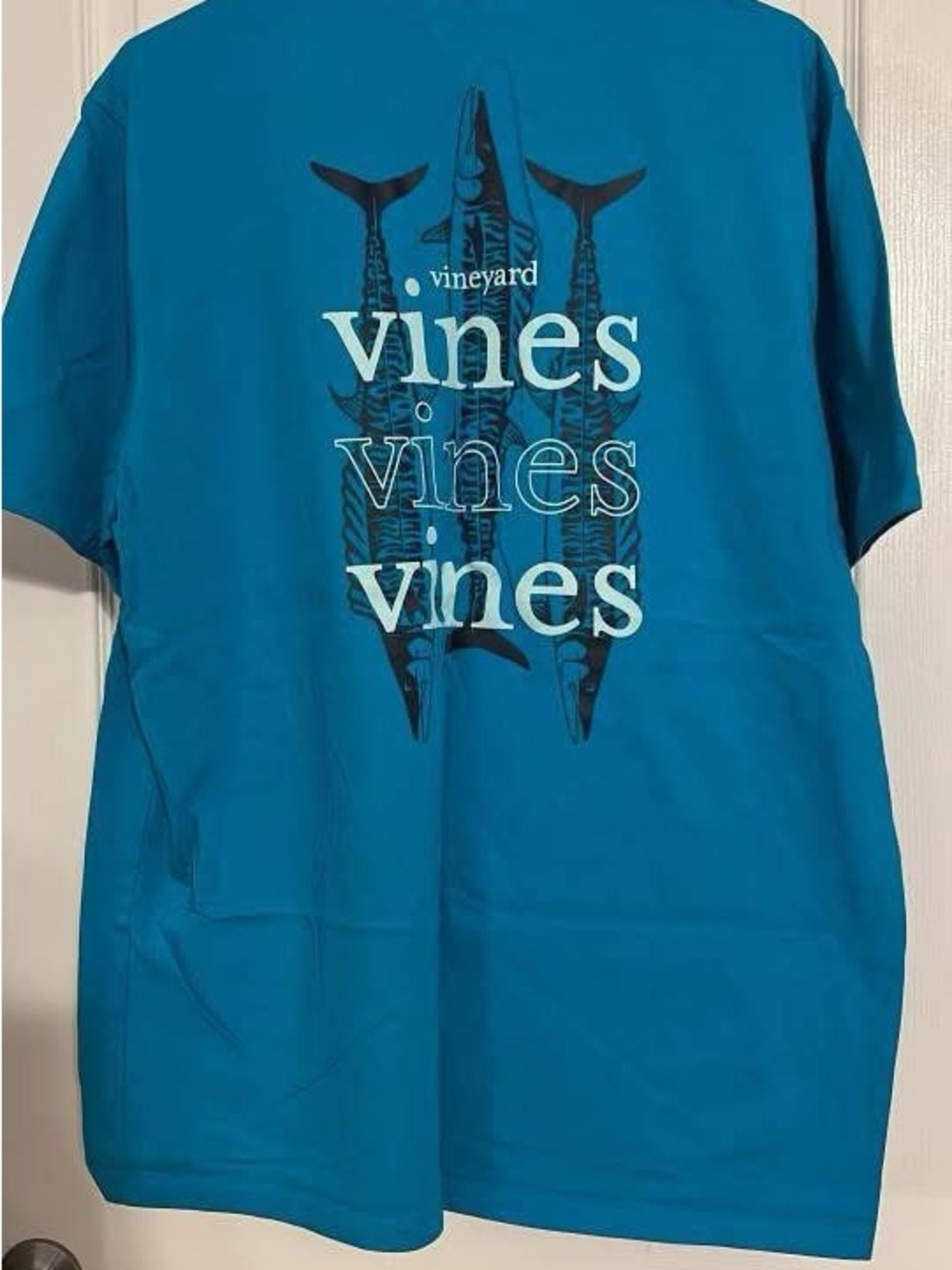Vineyard Vines Teal Blue Graphic Short Sleeve Tee